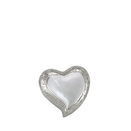 Elegant Pearl White Heart Urn