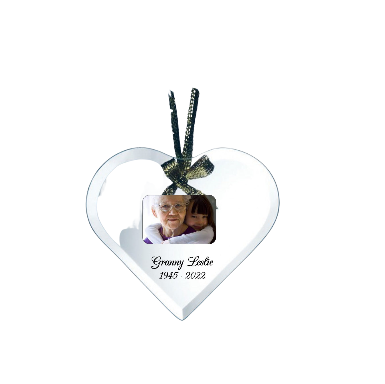 Jade Glass Heart Ornament