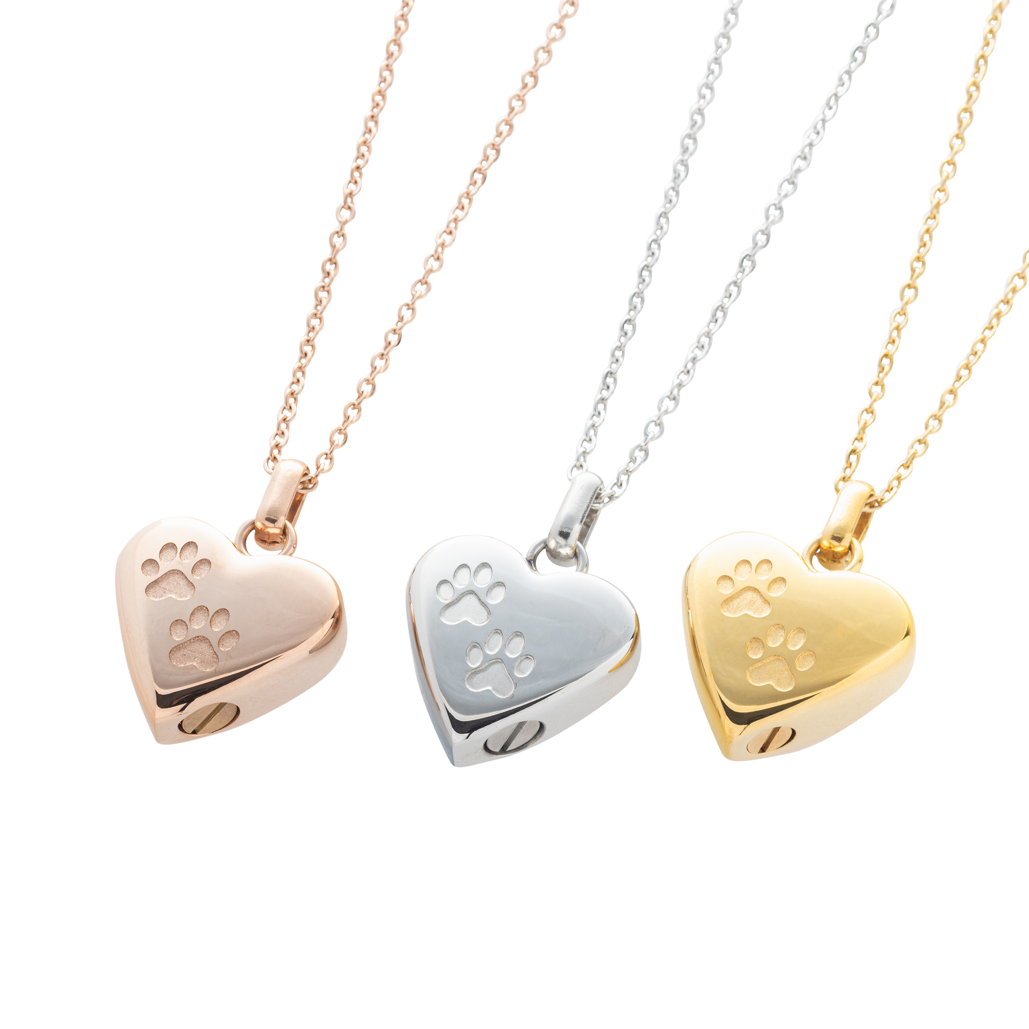 The Claire with Paws: Pet Cremation Necklace