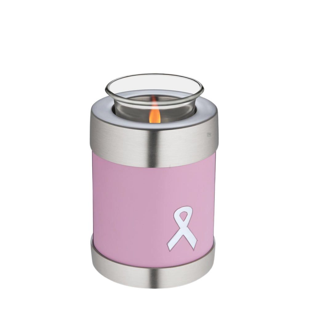 Awareness Pink Tealight Urn